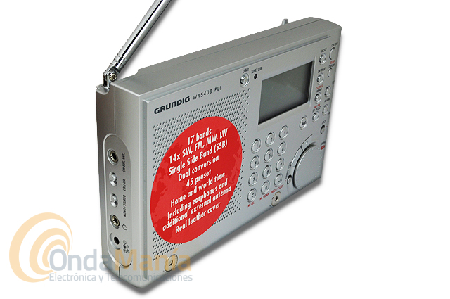 GRUNDIG WR 5401 RADIO MULTIBANDA ANALOGICA DE COLOR PLATA INCLUYE