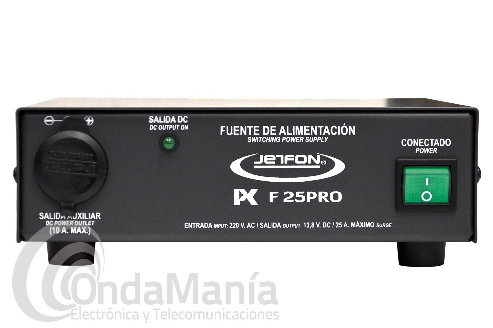FUENTE DE ALIMENTACION JETFON JF-60 REGULABLE DE 5 A 15 VCC Y 60 AMP. DE  PICO, JETFON