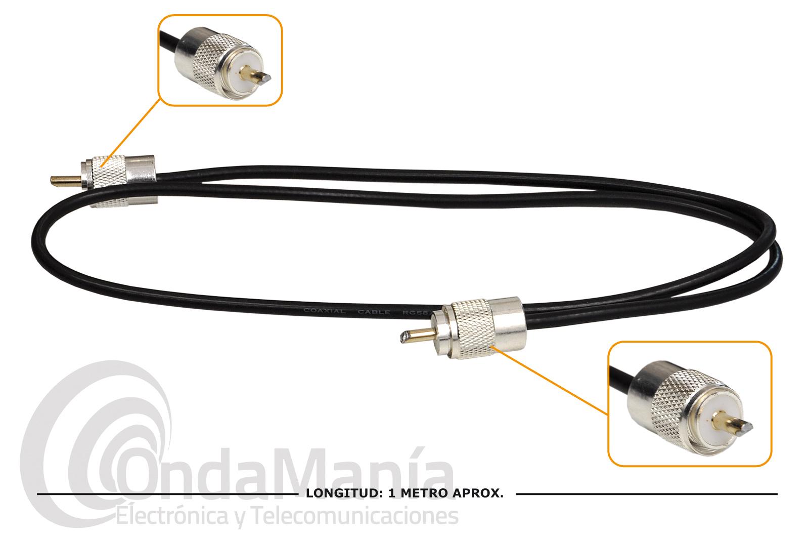 Cable Extension Coaxial Para Antena Tv Rg-6 De 1 Metro