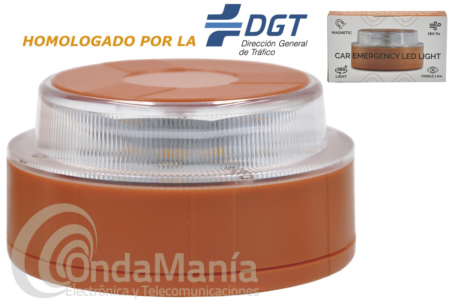 Contact Pack de 2 Luces de Emergencia con Placa Magnética V16 Homologada DGT