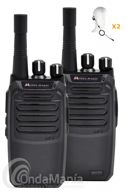 Midland G9 PRO Radio Talkie Walkie Étanche, IPX4 pour Extérieur, 32 Canaux  PMR446 - 1 Émetteur-Récepteur, Piles AA 1800 mAh Rechargeables, Chargeur et